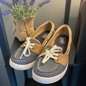 Keds slip on navy shoes